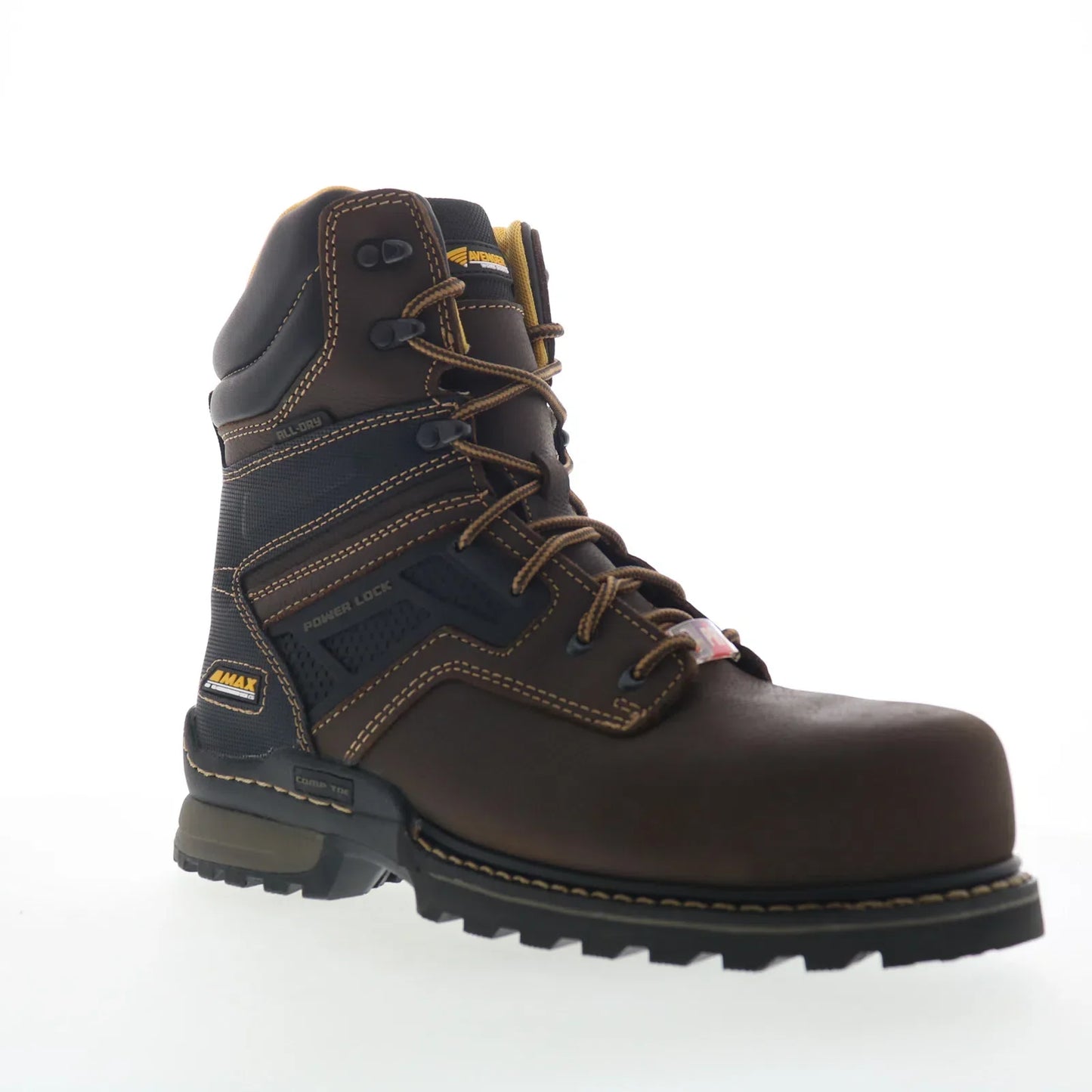 Avenger A-Max Dozer 8 - Composite Toe WP EH PR SR Mens Brown Wide Work Boots