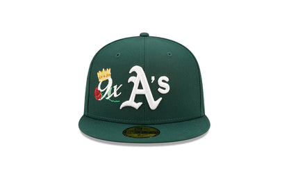 59Fifty MLB Oakland Athletics Crown 9X Champs Fitted Hat "Green" 60243482