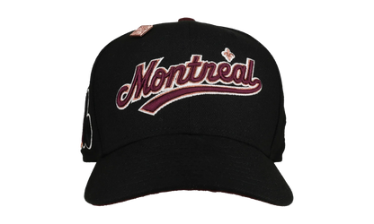59FIFTY Montreal Expos Script Fitted Hat "Black / Maroon" NE169