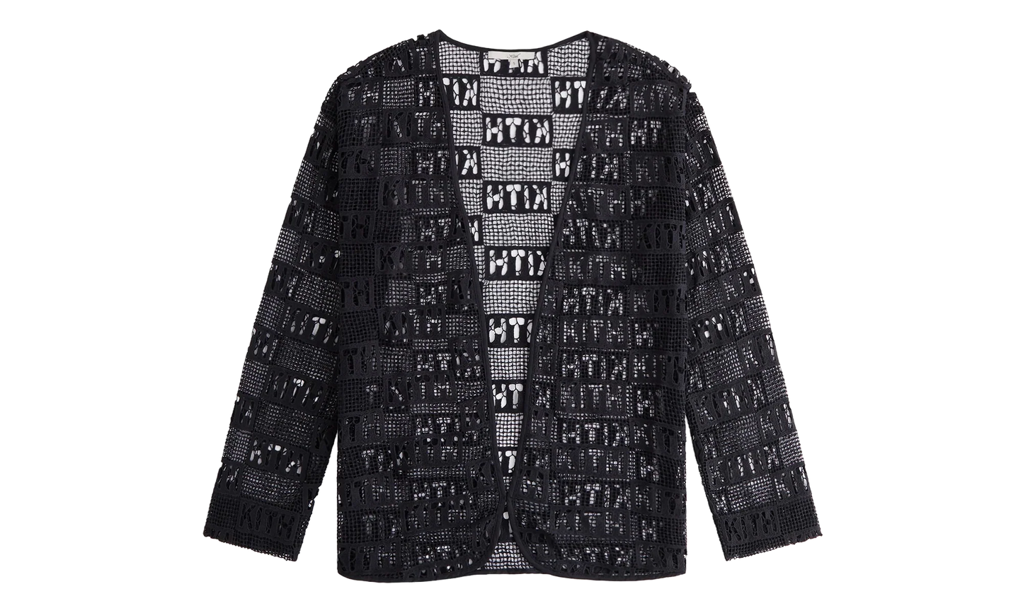 Ethan Logo Lace Cardigan WMNS "Black" KITH115