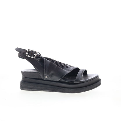 Louie A15021-101-6002 Womens Black Leather Slingback Sandals Shoes
