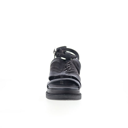 Louie A15021-101-6002 Womens Black Leather Slingback Sandals Shoes