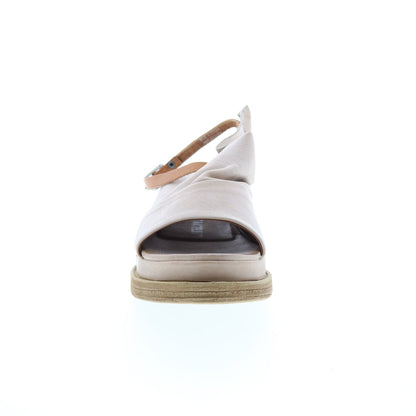 Lira A15027-101 Womens Beige Leather Slingback Sandals Shoes