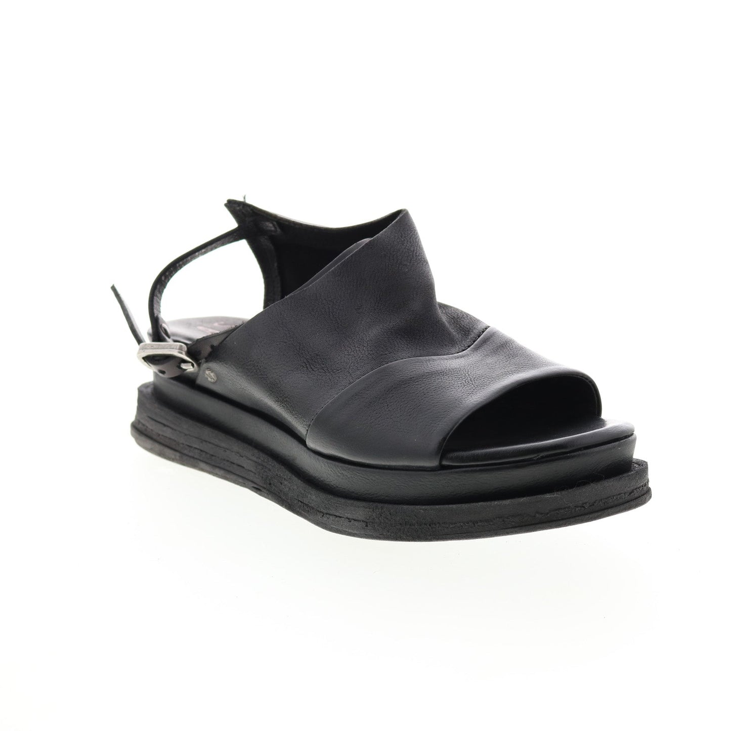 Lira A15027-101 Womens Black Leather Platform Sandals Shoes