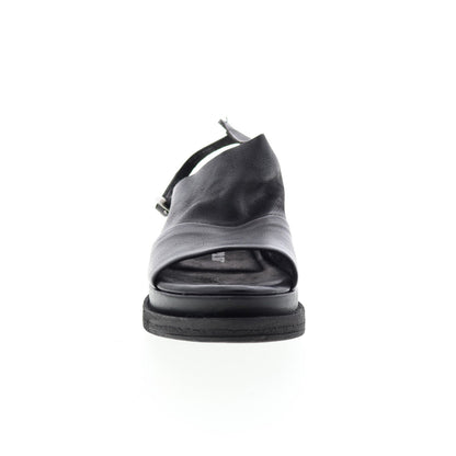 Lira A15027-101 Womens Black Leather Platform Sandals Shoes