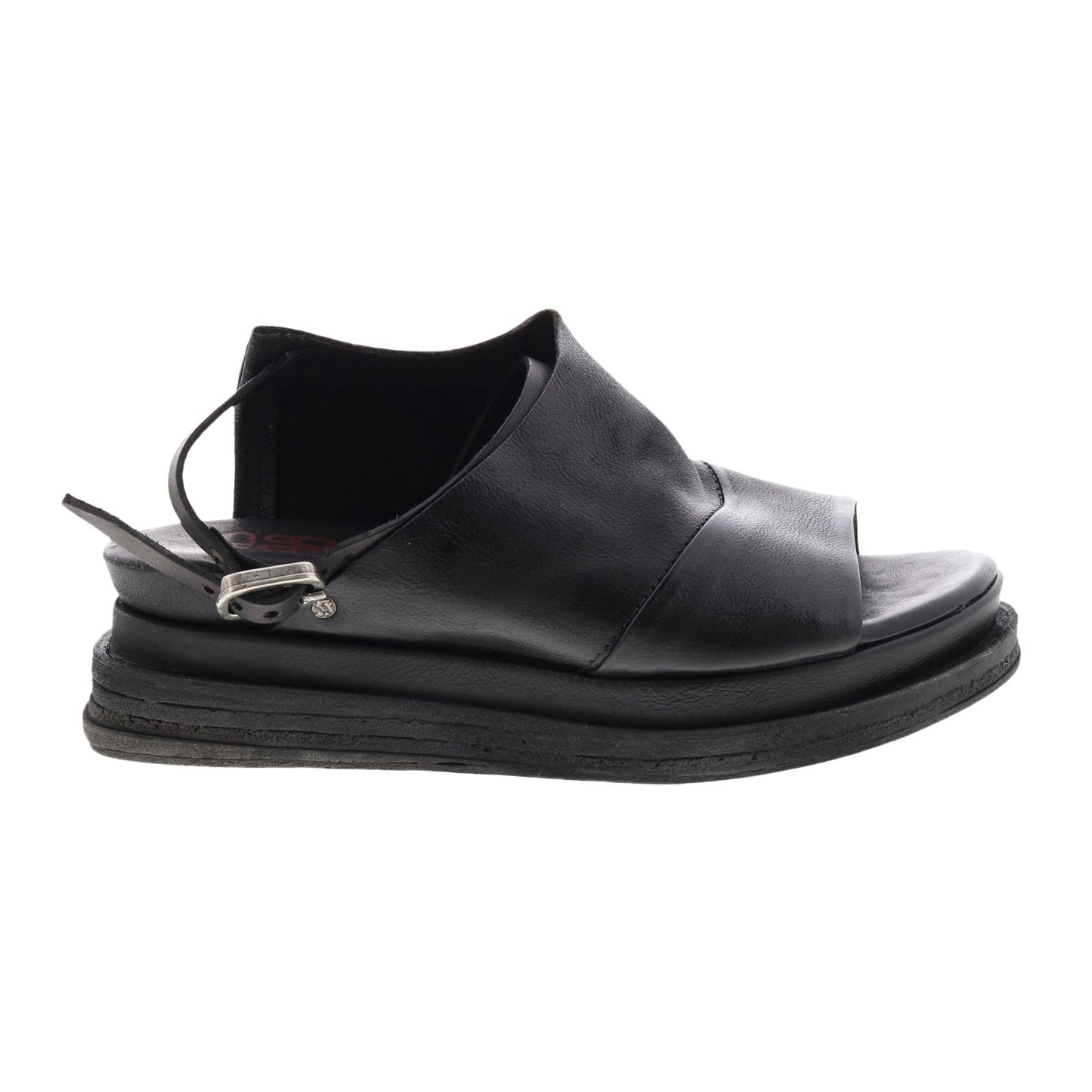 Lira A15027-101 Womens Black Leather Platform Sandals Shoes