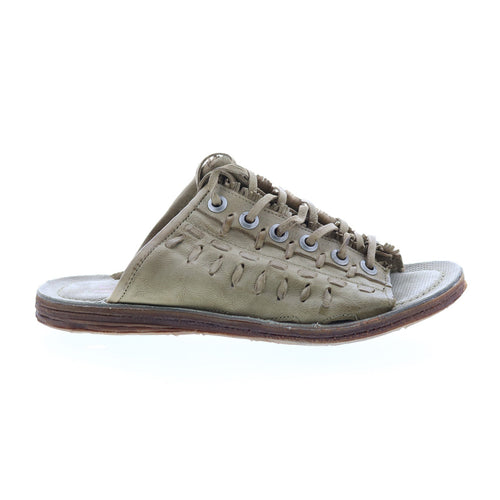 Regis A16032-101 Womens Green Leather Sandals Shoes