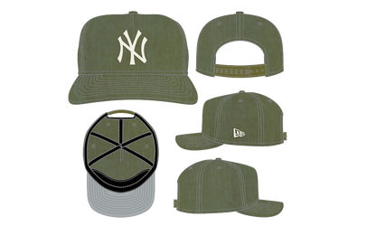 19TWENTY New York Yankees Snapback Hat "Olive Nylon" NE324