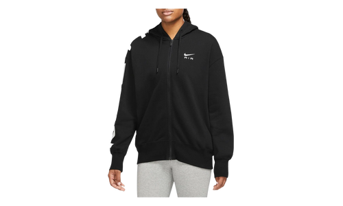 Sportswear Air Fleece Oversized Full-Zip Hoodie WMNS "Black / White" FB8047 010