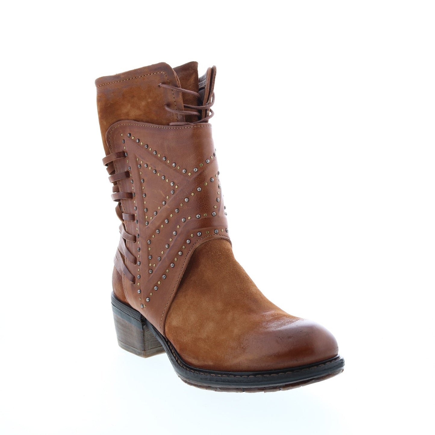 Callhoun A22208-101 Womens Brown Leather Zipper Casual Dress Boots