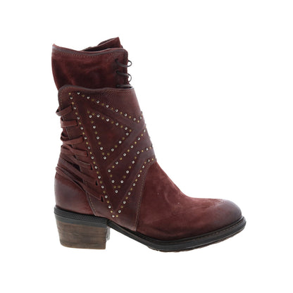Callhoun A22208-101 Womens Burgundy Leather Casual Dress Boots