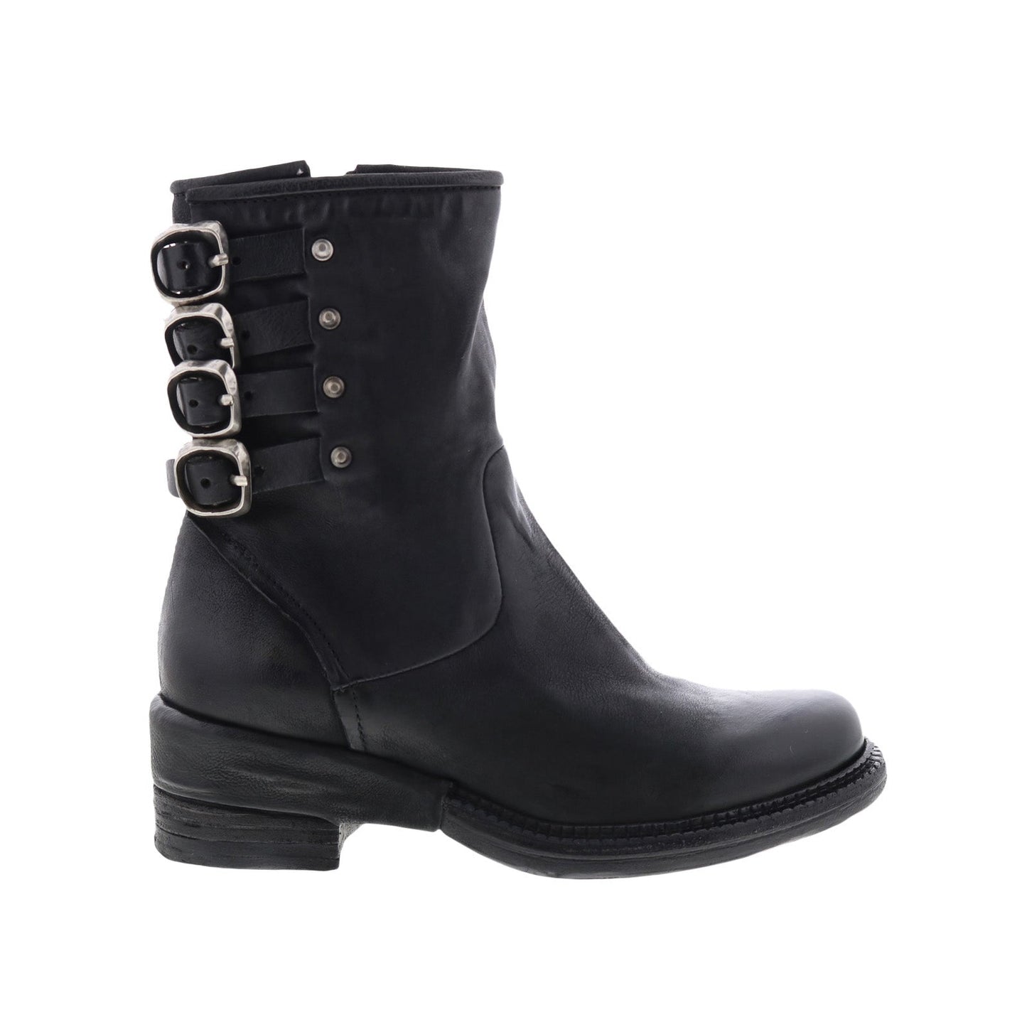 Spero A23215-301 Womens Black Leather Hook & Loop Casual Dress Boots