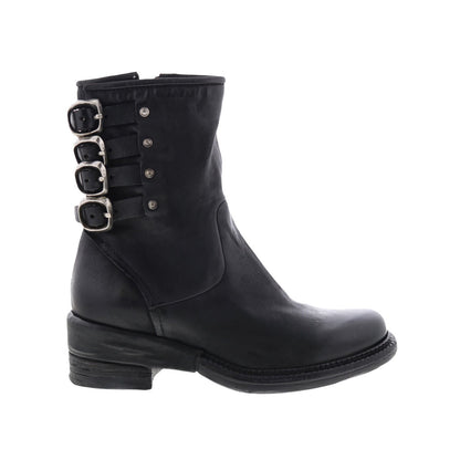 Spero A23215-301 Womens Black Leather Hook & Loop Casual Dress Boots