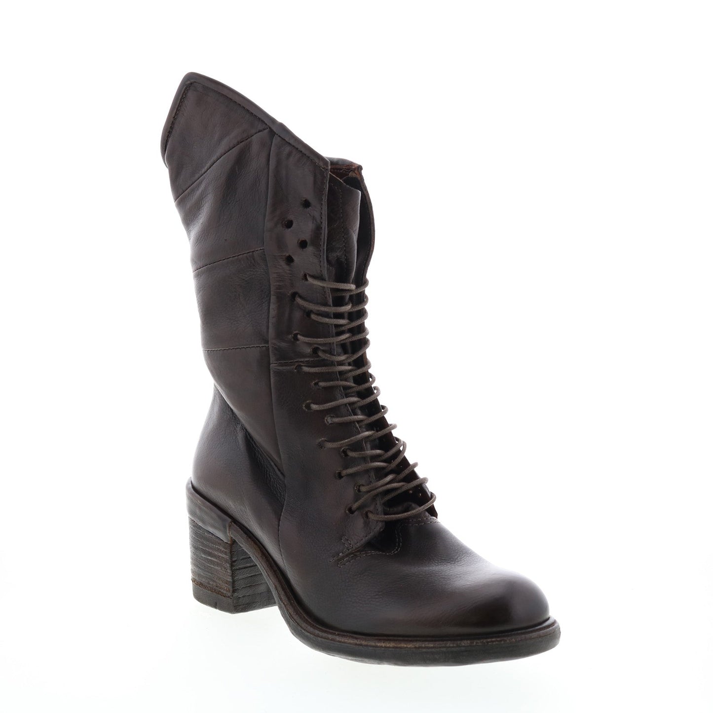 Jasper A24202-101 Womens Brown Leather Lace Up Casual Dress Boots