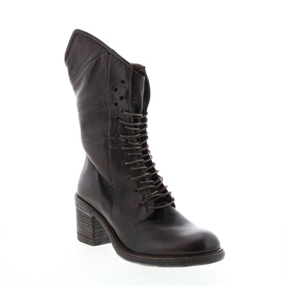 Jasper A24202-101 Womens Brown Leather Lace Up Casual Dress Boots