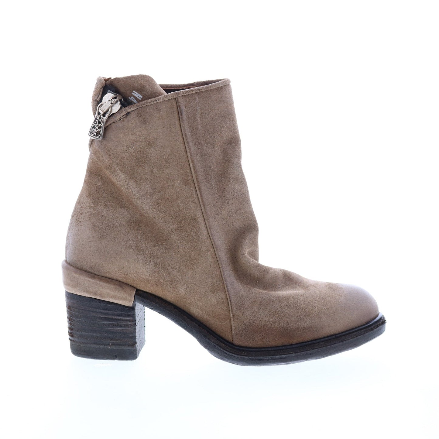 Jase A24208-301 Womens Brown Leather Zipper Casual Dress Boots