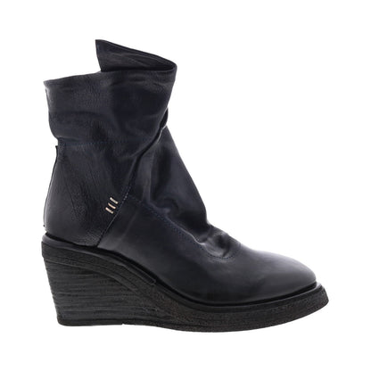 Tremont A30205-201 Womens Blue Leather Zipper Casual Dress Boots