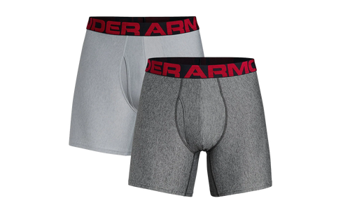Tech 6" 2-Pack Boxerjock "Mod Gray Light Heather / Jet Gray Light Heather" 1327415 011