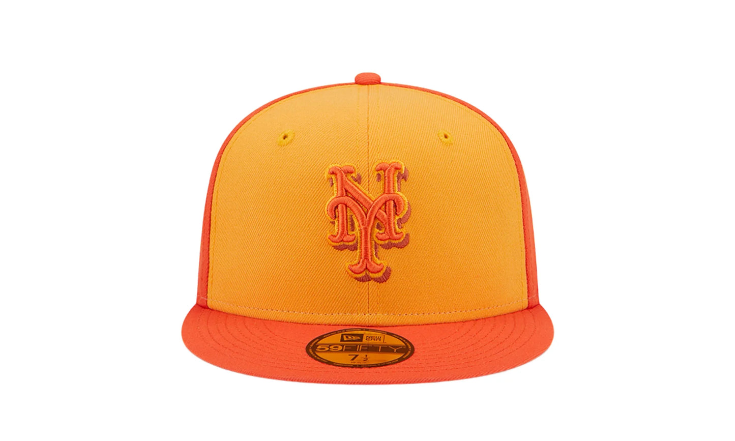 New York Mets Tri-Tone Team 59FIFTY Fitted Hat "Orange" 60355915