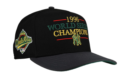 9FIFTY New York Yankees 1996 World Series A Frame Snapback Hat "Black / Graphite" NE239