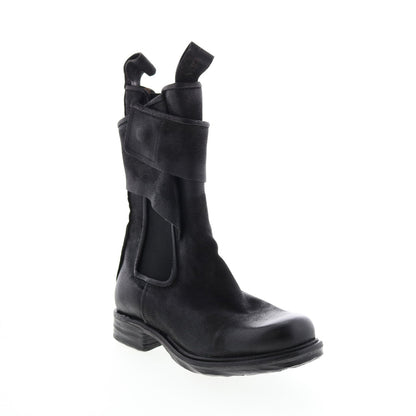 Sikes A50216-101 Womens Black Leather Slip On Chelsea Boots