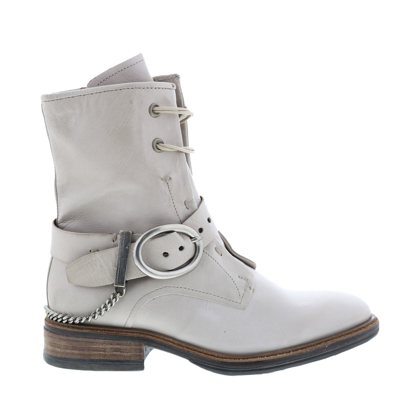 Faust A51202-101 Womens Beige Leather Hook & Loop Casual Dress Boots