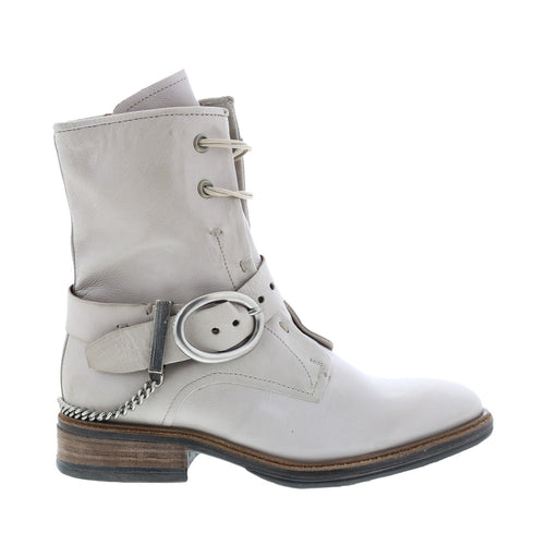 Faust A51202-101 Womens Beige Leather Hook & Loop Casual Dress Boots