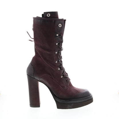 Vivienne A53205-302 Womens Burgundy Leather Casual Dress Boots