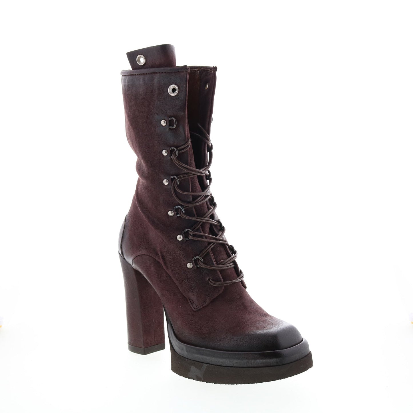 Vivienne A53205-302 Womens Burgundy Leather Casual Dress Boots