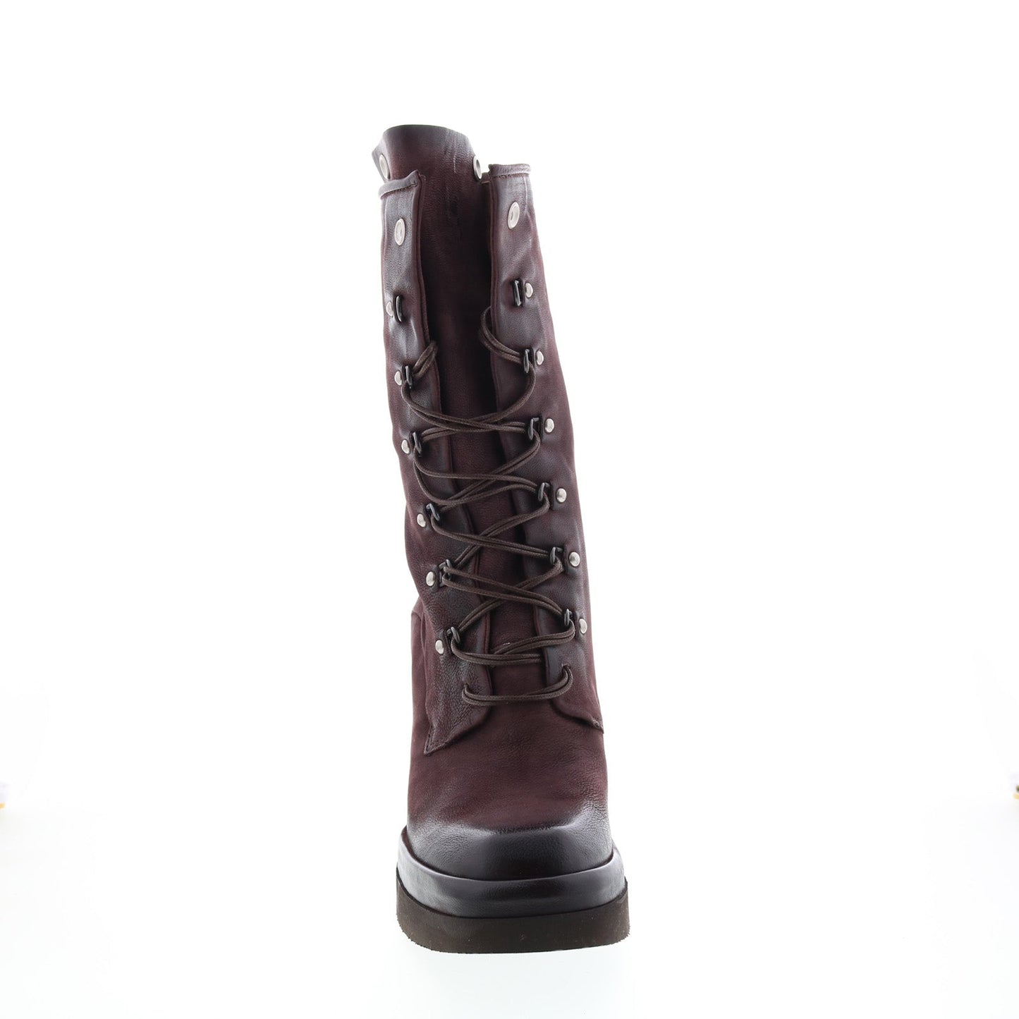 Vivienne A53205-302 Womens Burgundy Leather Casual Dress Boots