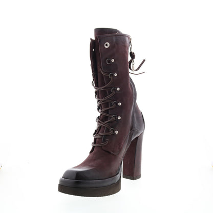 Vivienne A53205-302 Womens Burgundy Leather Casual Dress Boots