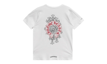 Cemetery Cross Red Horseshoe Tshirt "White/Red" CHRM0687