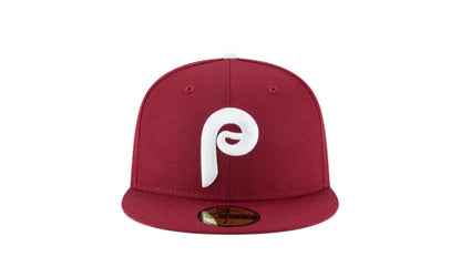 59Fifty MLB Philadelphia Phillies 1970 Cooperstown Fitted Hat "Burgundy" 11590961