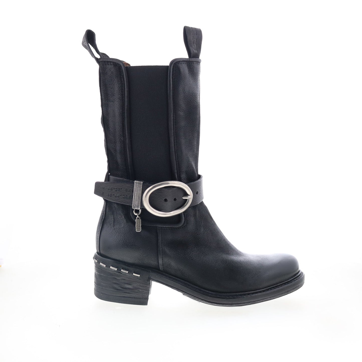 Nayden A63201-201-6002 Womens Black Leather Casual Dress Boots