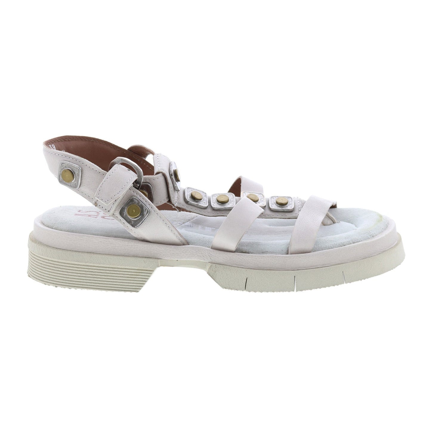 Ferdie A64003-301 Womens Beige Leather Strap Sandals Shoes