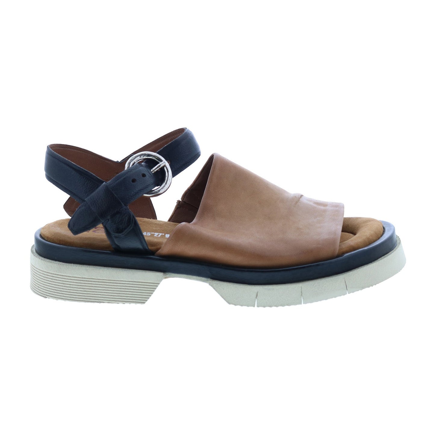 Ferman A64006-201 Womens Brown Leather Platform Sandals Shoes