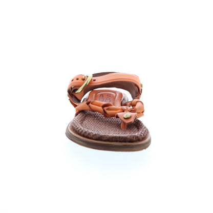 Tarron Canvas A66001-101 Womens Orange Leather Strap Sandals Shoes