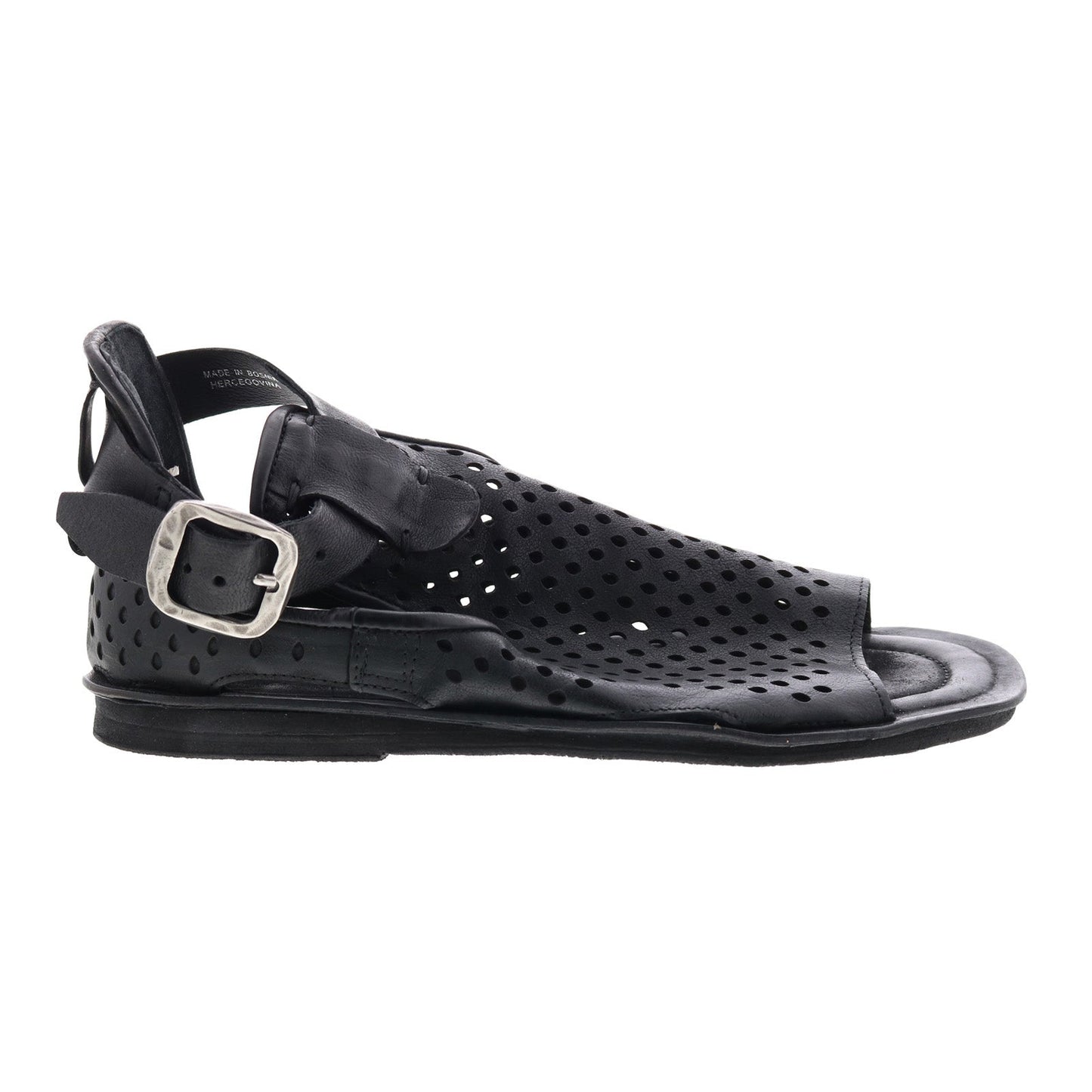 Mason A67005-201 Womens Black Leather Strap Sandals Shoes