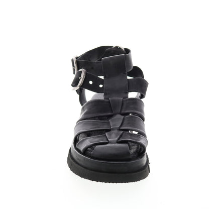 Colter A68002-101 Womens Black Leather Gladiator Sandals Shoes