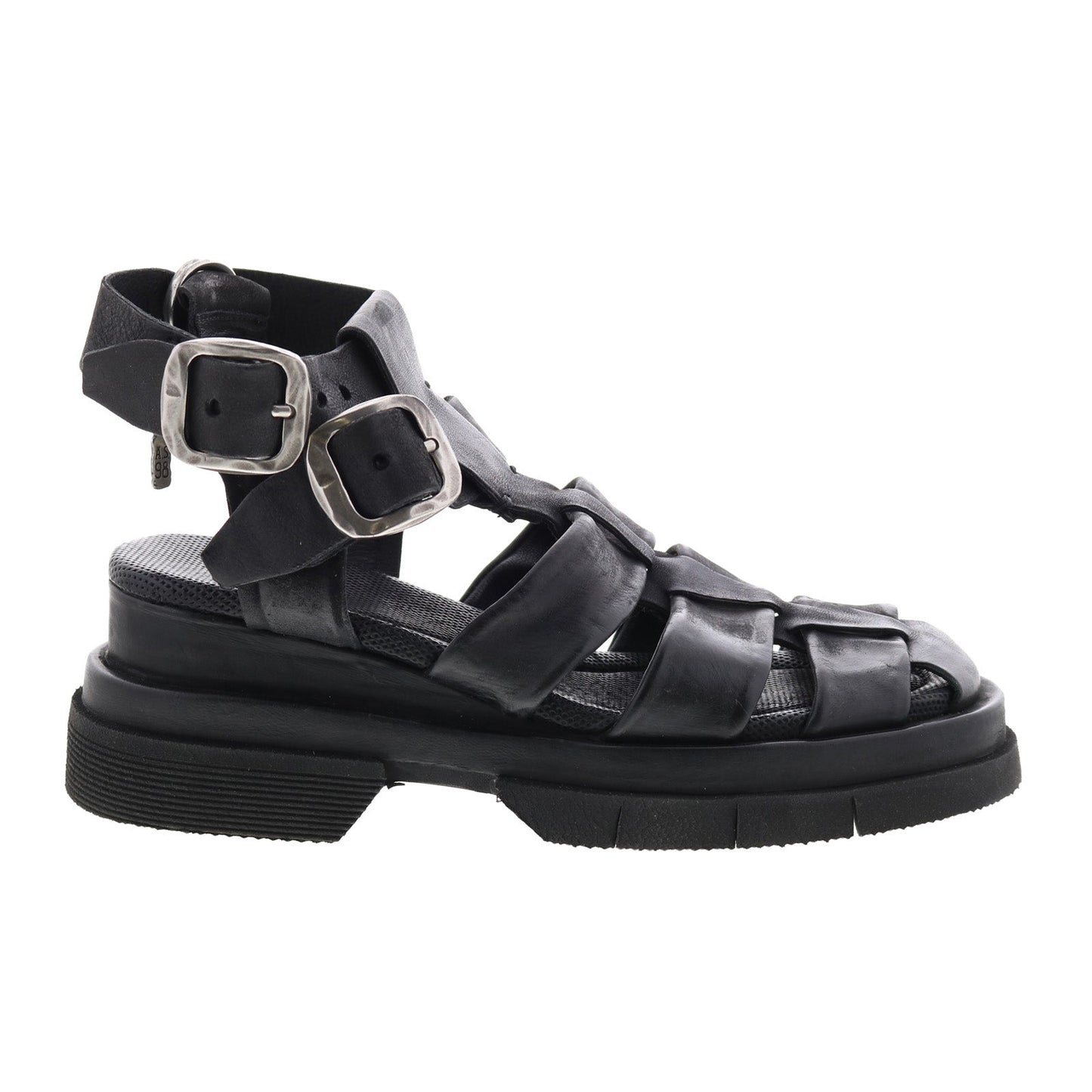 Colter A68002-101 Womens Black Leather Gladiator Sandals Shoes