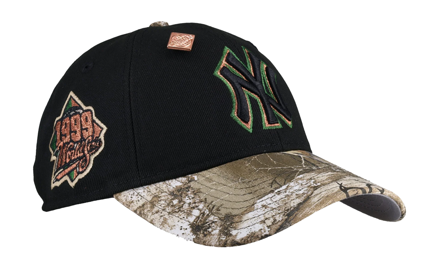 9TWENTY New York Yankees 1999 World Series Remastered Dad Hat "Black / Real Tree - Visor" NE320