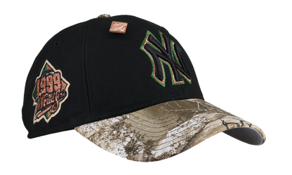 9TWENTY New York Yankees 1999 World Series Remastered Dad Hat "Black / Real Tree - Visor" NE320