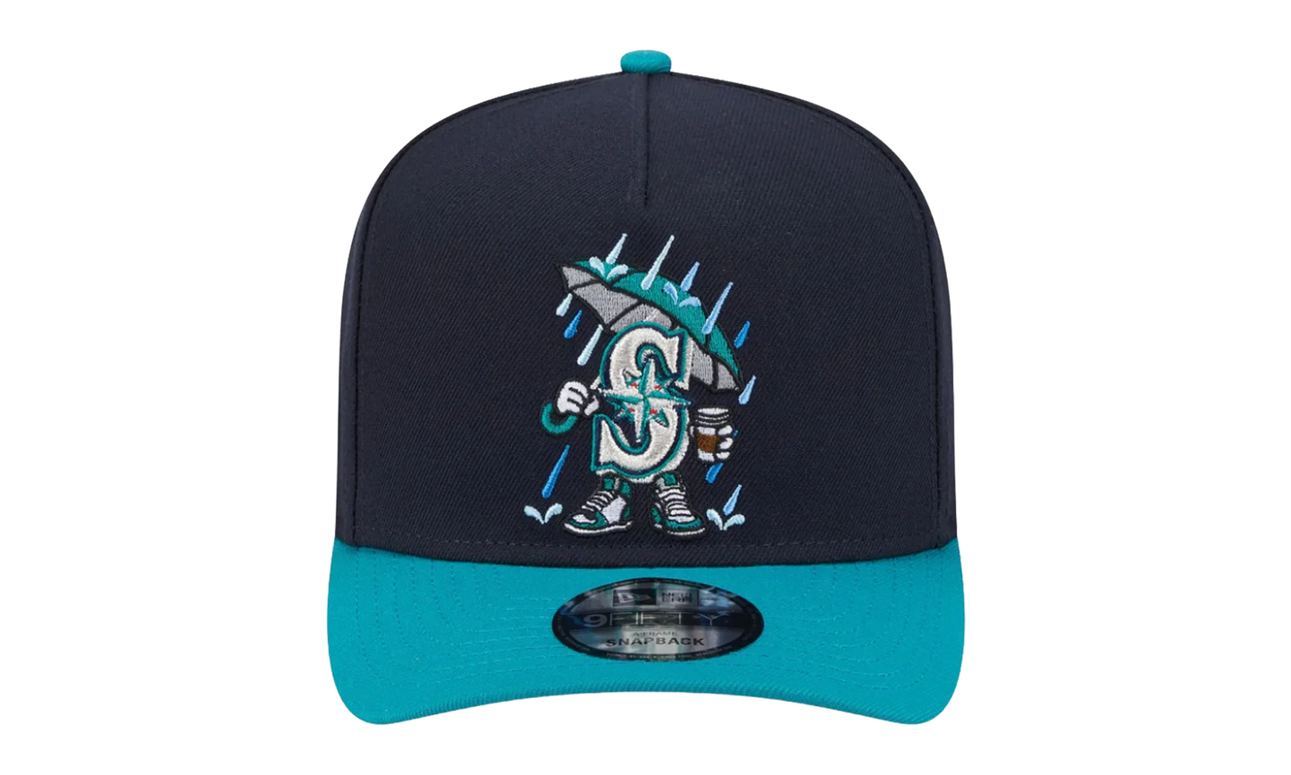 9FIFTY Seattle Mariners Cartoon A Frame Snapback Hat "Navy / Blue" NE378
