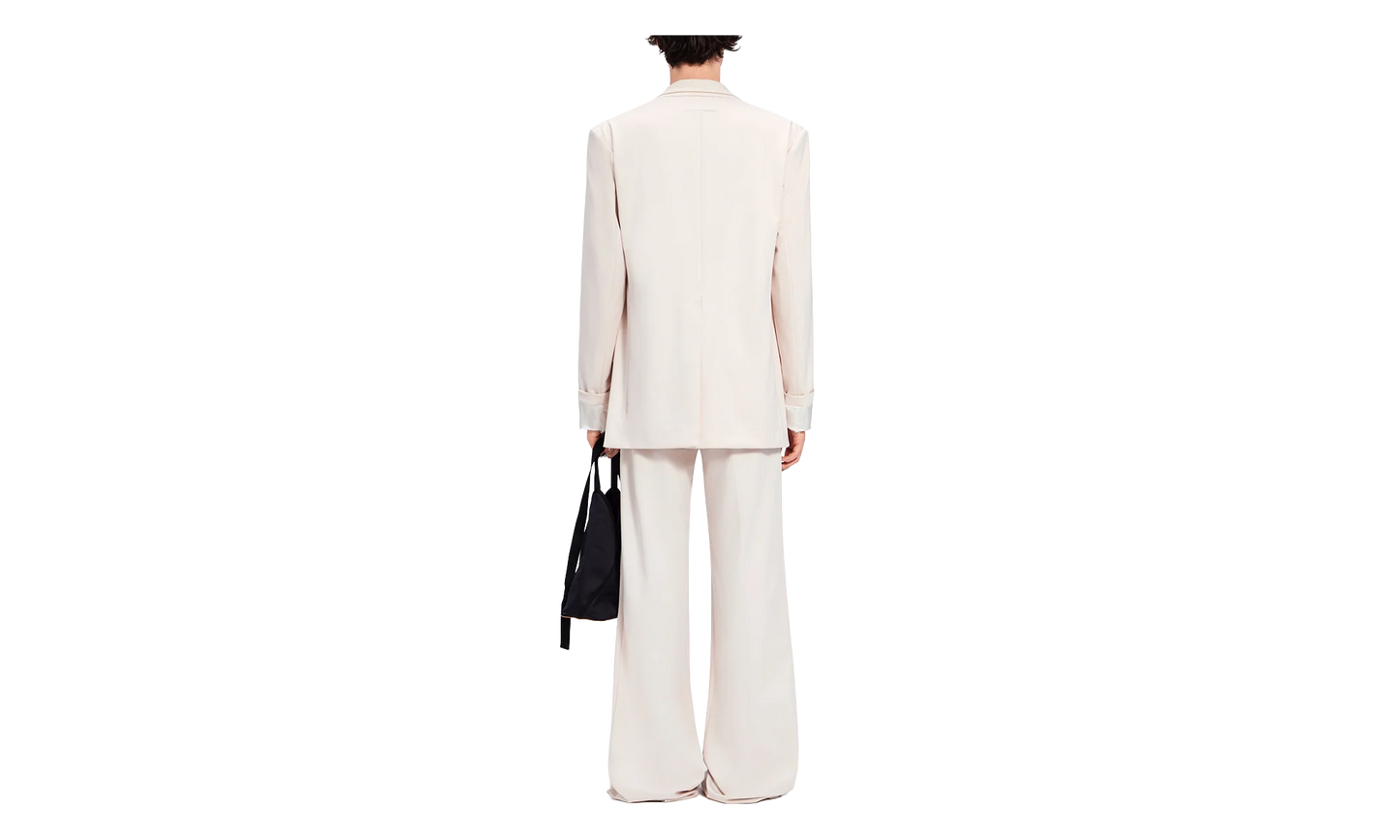 Jersey Single Breast Blazer Jacket "Ivory" S62BN0080S24477102