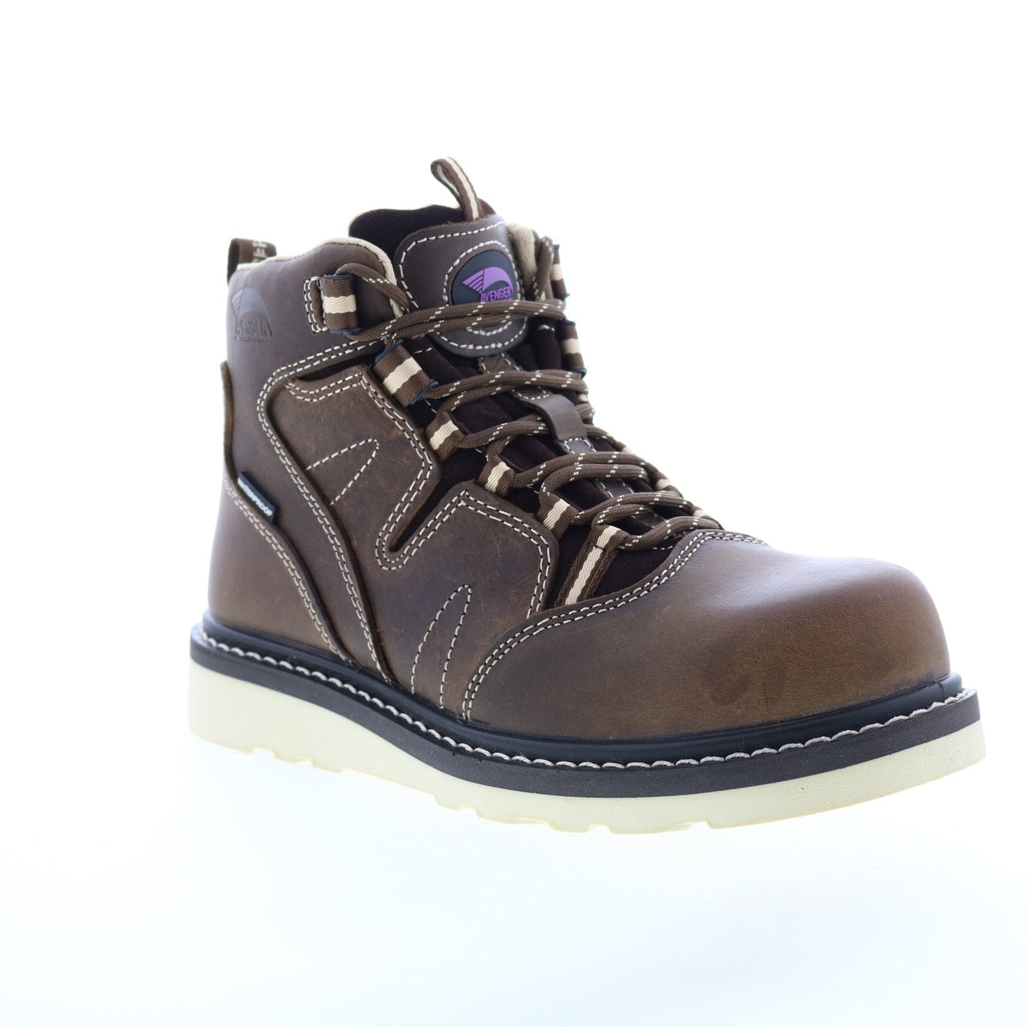 Avenger Wedge Carbon Toe Electric Hazard Waterproof 6" Womens Brown Work Boots