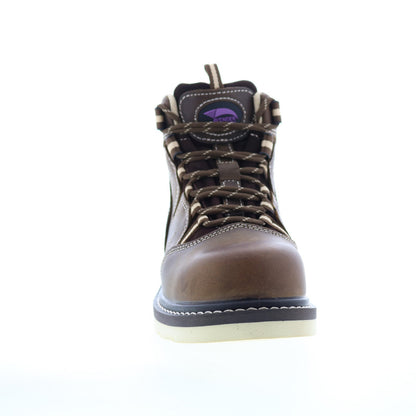 Avenger Wedge Carbon Toe Electric Hazard Waterproof 6" Womens Brown Work Boots