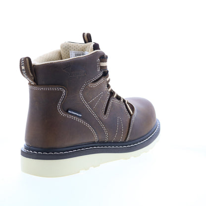 Avenger Wedge Carbon Toe Electric Hazard Waterproof 6" Womens Brown Work Boots