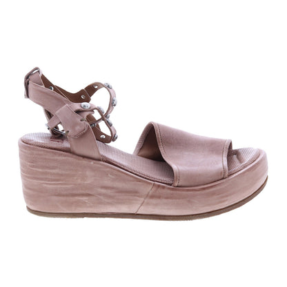 Arttie A76002-201 Womens Pink Leather Wedges Sandals Shoes
