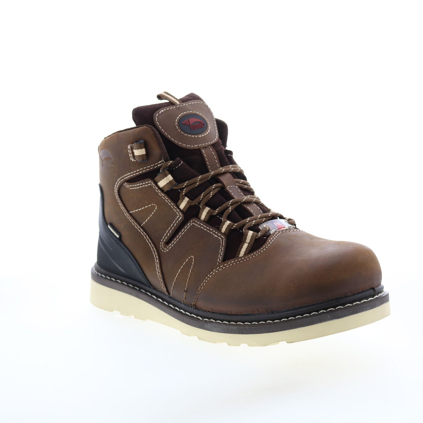 Avenger Wedge Soft Toe Electric Hazard PR Waterproof 6" Mens Brown Work Boots