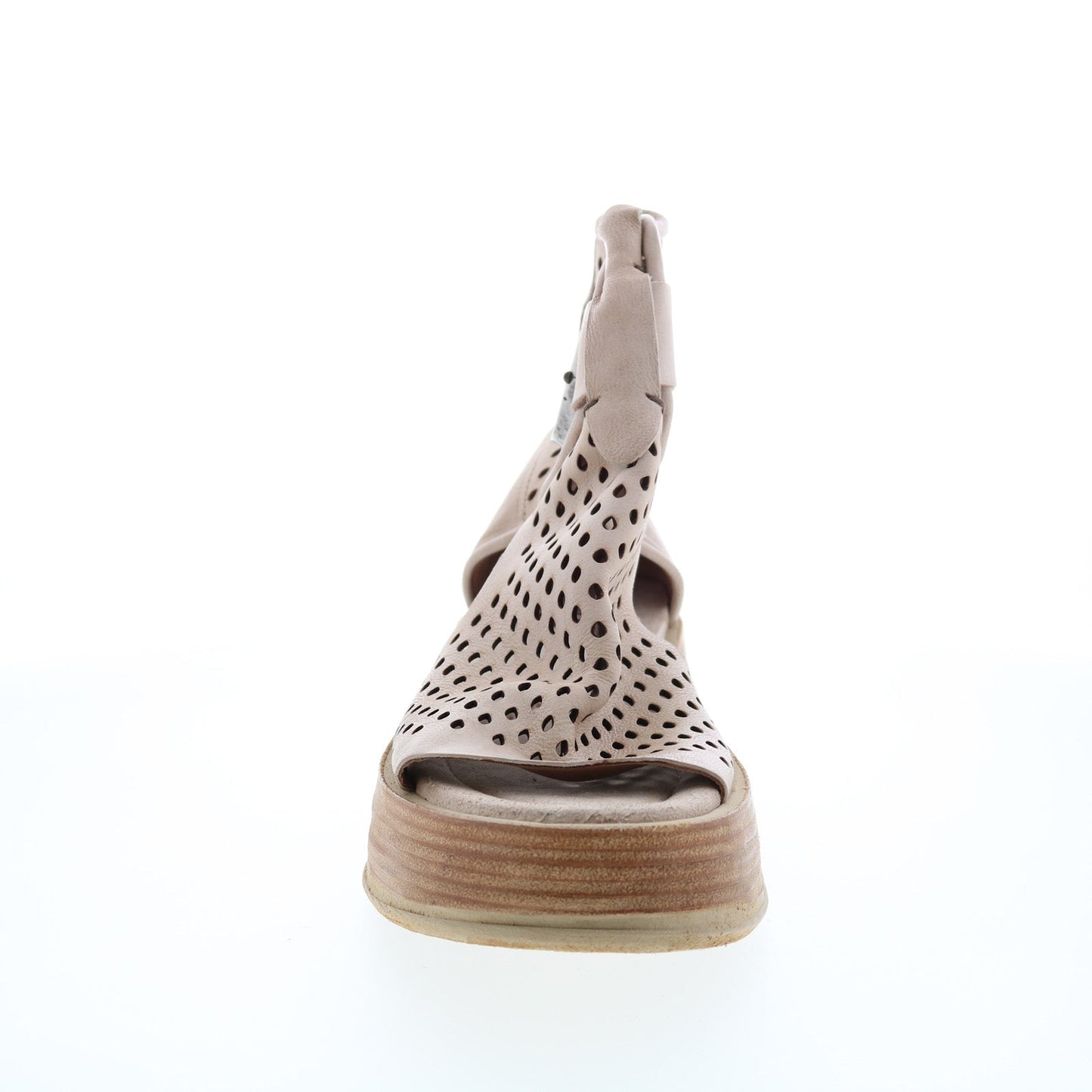 Prentice A78003-101 Womens Beige Leather Sandals Wedges Shoes
